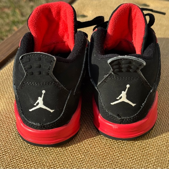 Nike Air Jordan 4 Retro “Red Thunder” Sneakers Toddler’s SZ 12 C - Picture 2 of 13